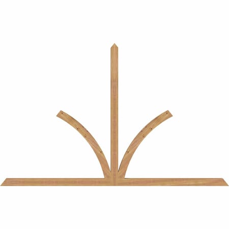Ekena Millwork Richland Timber Gable Bracket, Western Red Cedar, 108"W x 68"H x 3 1/2"D x 3 1/2"F, 15/12 Pitch GBW108X68X0404RIC00SWR